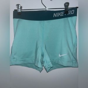 Light Blue Nike Pro Shorts